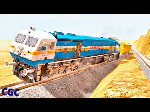 BeamNG Drive Diesel and Electric Train crashes #9
