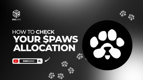 How To Check Your $Paws  Allocation