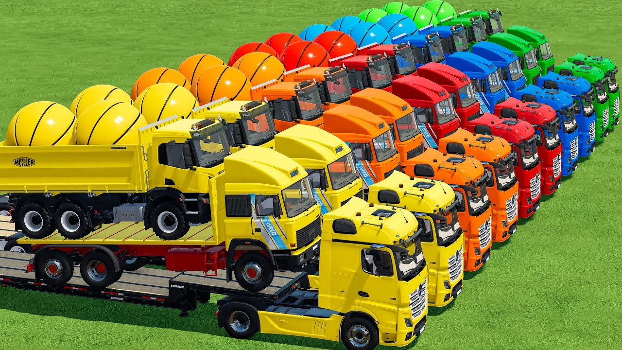 Triple Transport With Mini Trucks & Big Loader & Balls Delivered In Fs22 | Farming Simulator 22 |