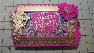 Anna Griffin’s Theatrical dies for a Valentine card with a whimsical twist