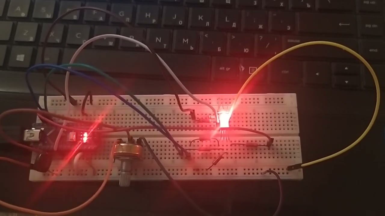 Spectral sensitivity analysis of photoresistor with rgb led.