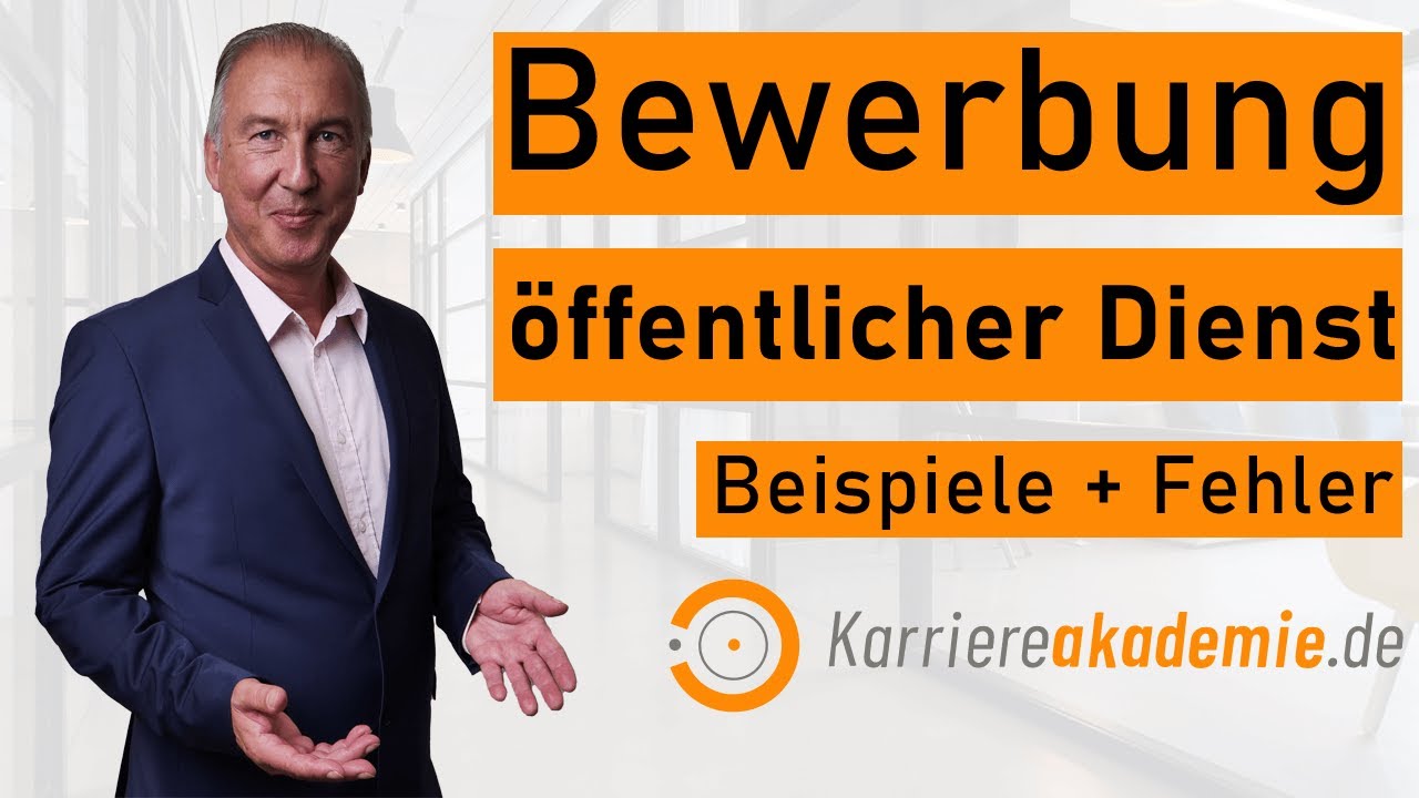 Bewerbung öffentlicher Dienst ️ Anschreiben + Lebenslauf passgenau formulieren YouTube