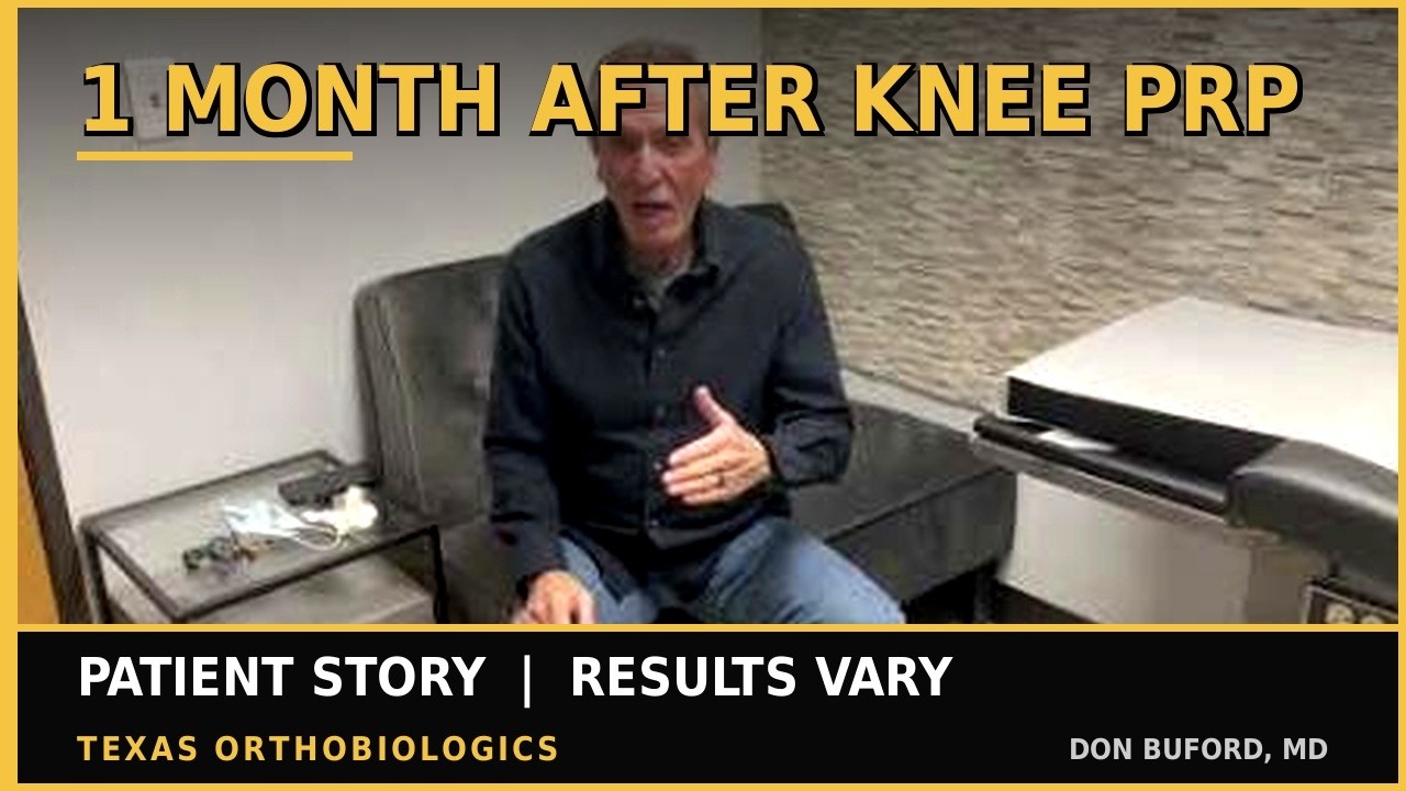 *Patient Testimonial* 1 month after knee PRP injection
