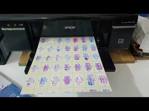 Video Máy in màu EPSON L805 T60 in tem bảo hành | Tốc độ in... - youtube