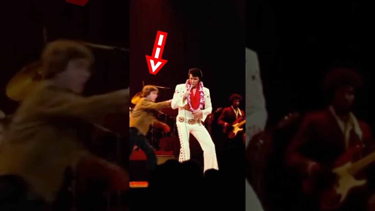 CRAZY Elvis Fan Rushes on Stage! 