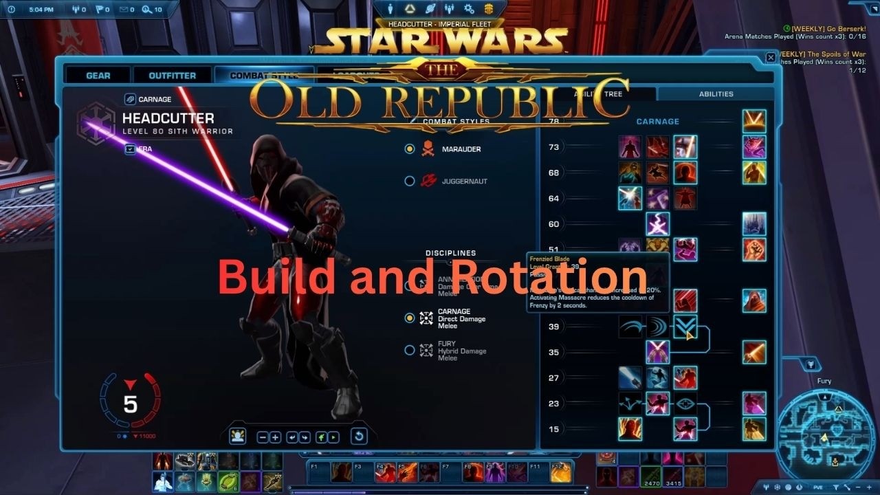 Swtor Rage Rotation SWTOR PvP Carnage Marauder Rotation and build guide Explained - YouTube