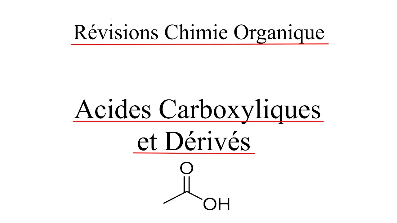 Révisions Chimie Organique #7 - Dérivés d'Acide (spe)