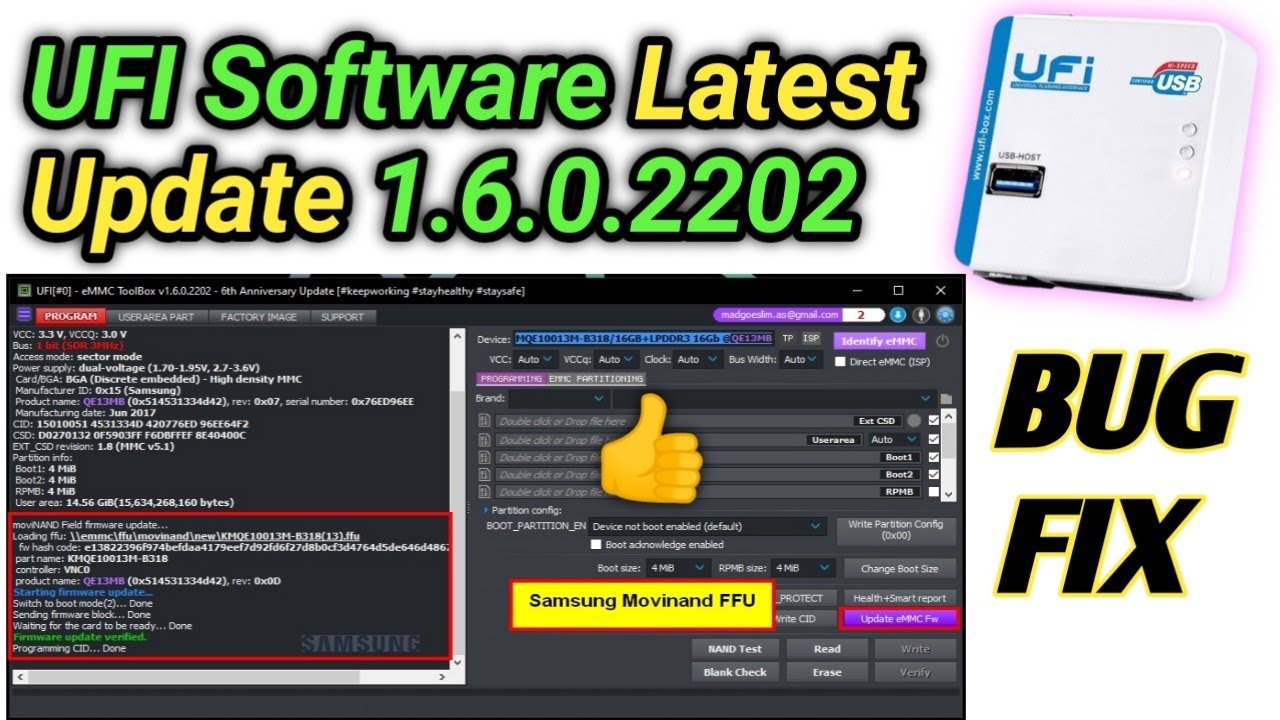 ufi box Update 2021,BUGFIX: Improved Update eMMC Fw routine,BUGFIX: Minor bugfixes and improvements