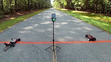 Arrma Limitless vs Arrma stretched Typhon vs Traxxas Rustler drag race