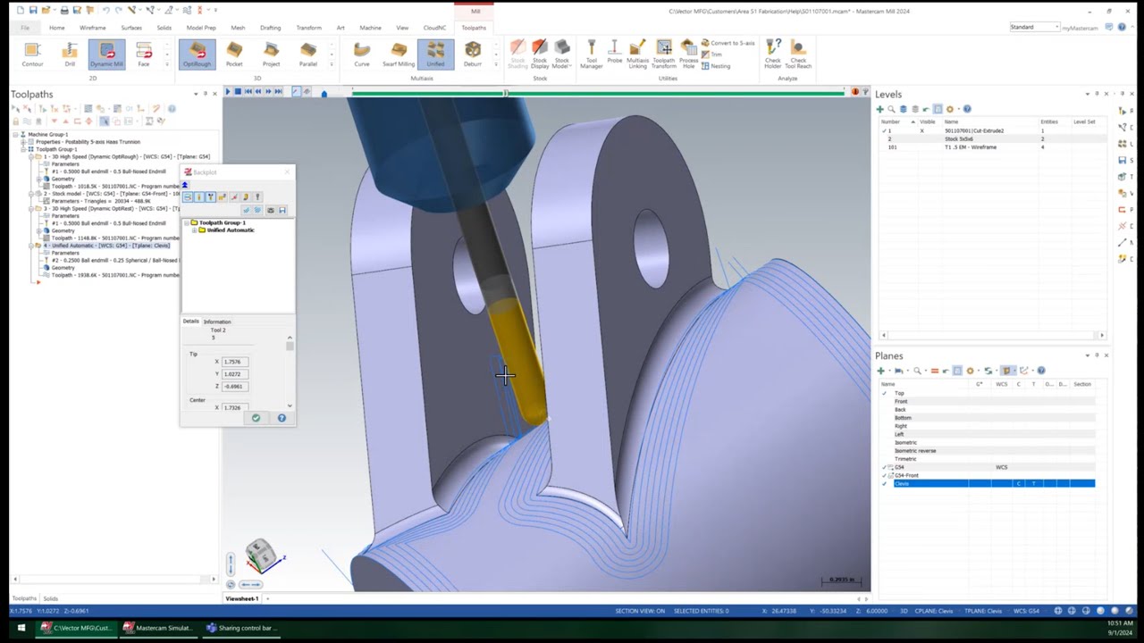 Mastercam - 2D Dynamic - 3D Optirough -  Stock Models - Unified Multiaxis