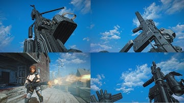 Fallout4 Awesome New Attachment Mods and Minigun! Sounds and Animations フォールアウト4 武器 mod