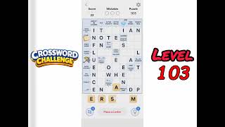 Crossword Challenge Level 103 Walkthrough