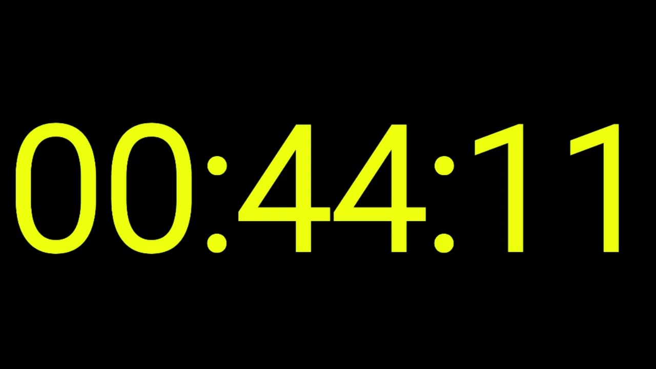 45 Minute Deep Focus Yellow Digital Clock & Heavy Rain SESSION R03 | UNLOG