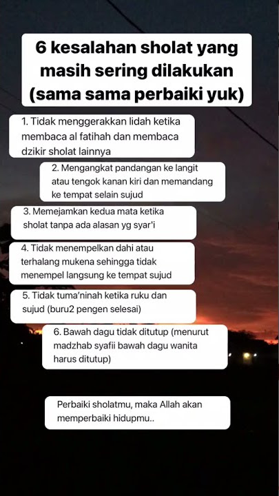 6 Kesalahan Shalat yang SERING dilakukan 🥲🐢
