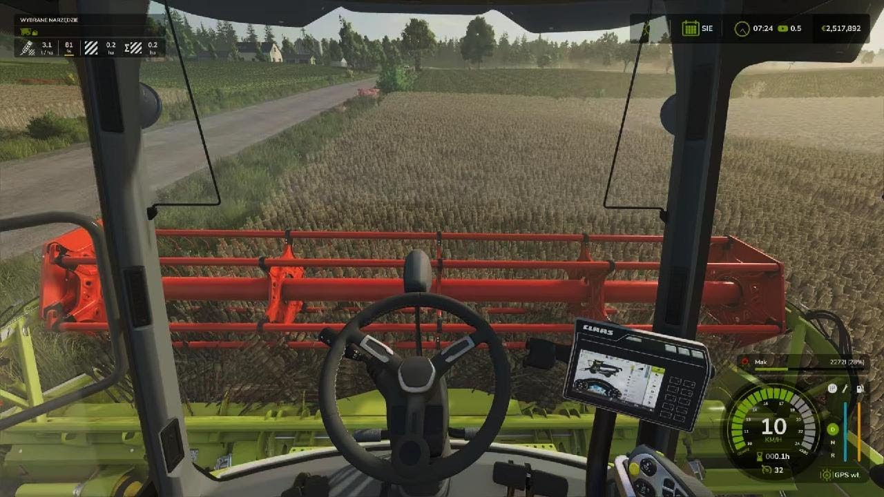 Farming Simulator 25 🚜 Mapa 🗺️ Wola Zabierzowska. Zbiór Maku Claas evion 450 fendt 700 vario #ps5 