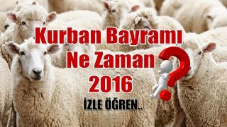 Kurban Bayramı Ne Zaman 2016