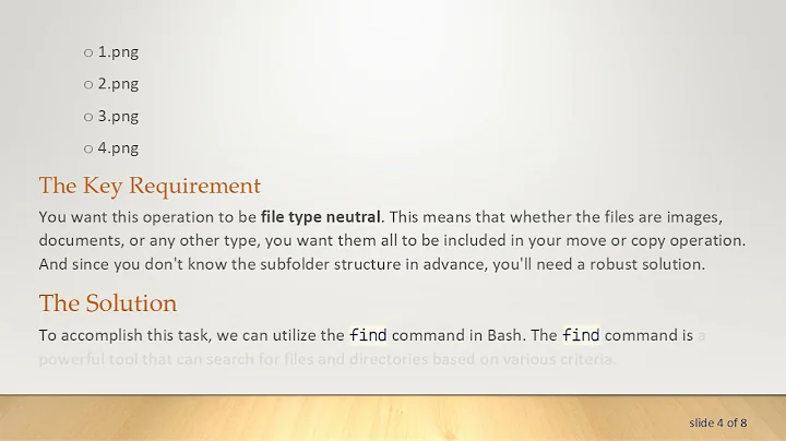 How to Move or Copy All Files from a Directory and Subdirectories in Bash