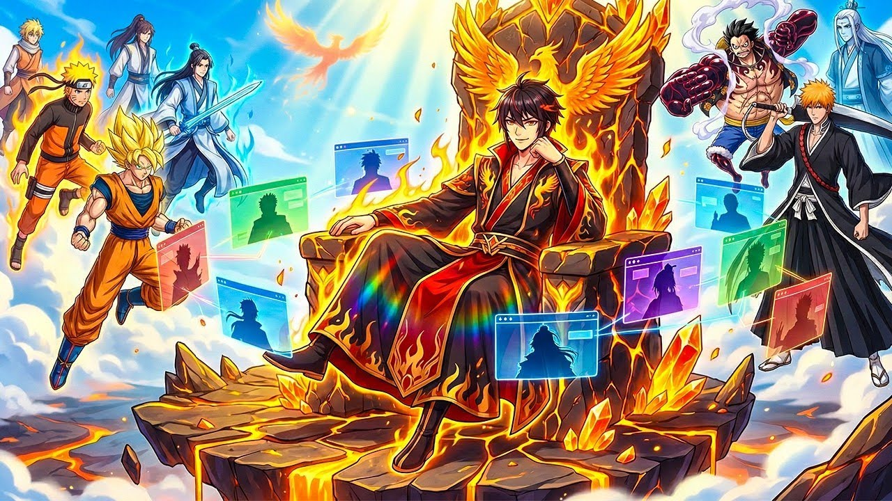 الأكوان المتعددة 🌌  مدير دردشة 💬 يتحكم بالأبطال 🦸‍♂️ ويصعد للهيمنة المطلقة 👑🔥