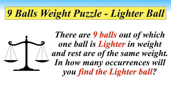 There are eight balls. Seven of them weigh the same but one of