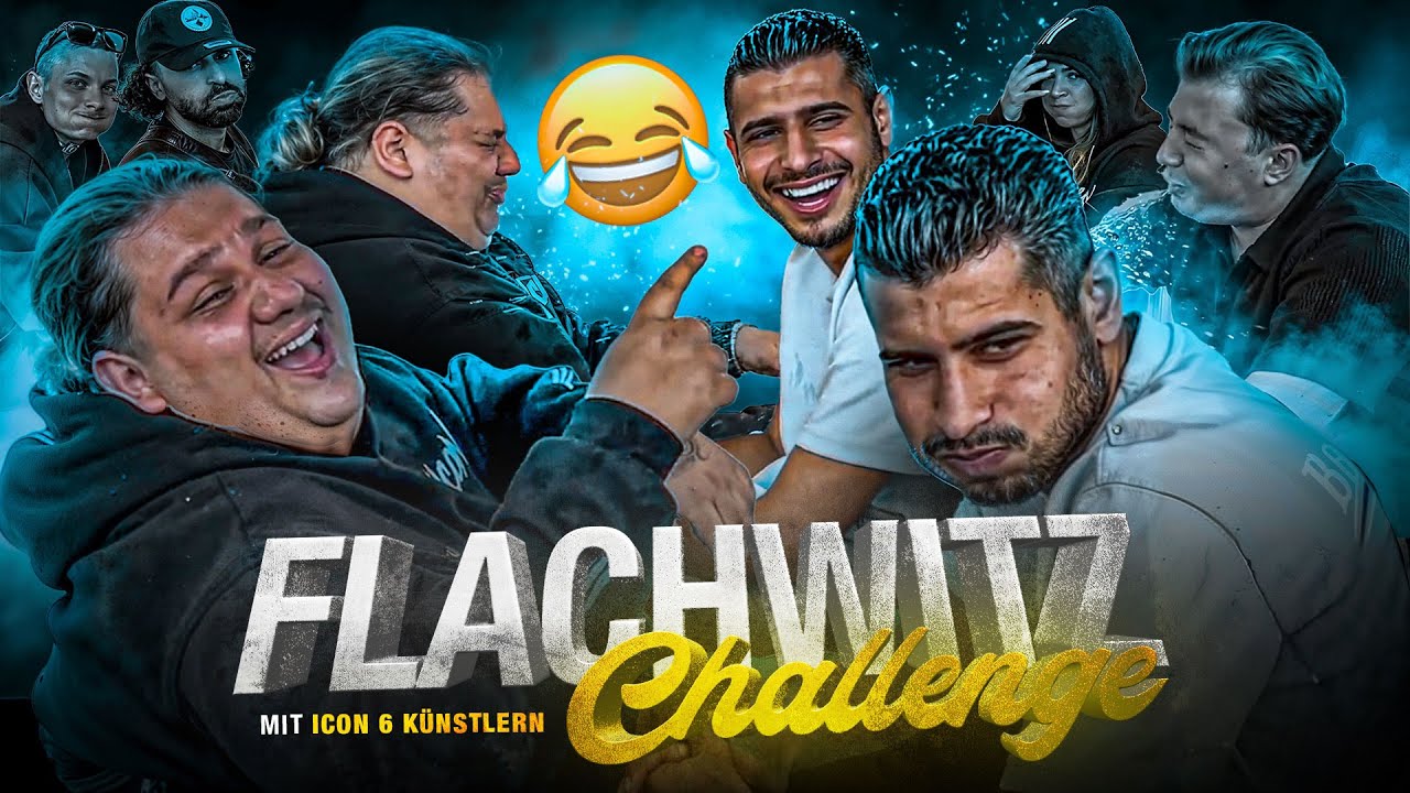 ALMO BRINGT ICON 6 KÜNSTLER ZUM LACHEN 😂 ICON 6 FLACHWITZ CHALLENGE mit Biggie, Hassuna, Mocros, ...
