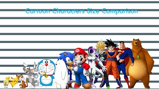Cartoon Characters Size Comparison