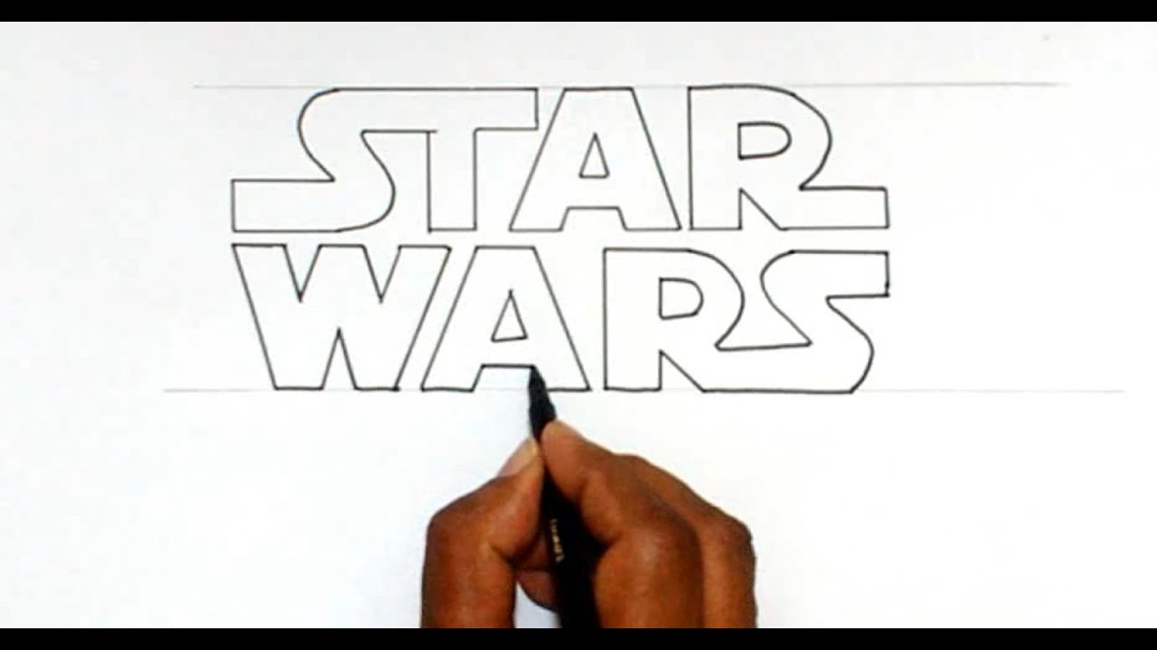 How To Draw The Star Wars Logo Youtube