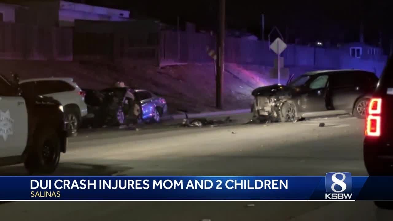Salinas DUI crash injures mother and 2 children in the hospital - YouTube