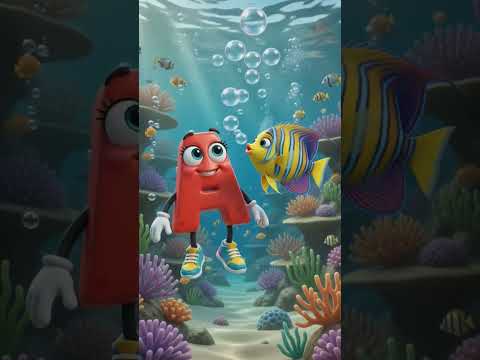 A is for Angelfish 🐠🎵 | Learn Fish Names for Kids | Fish Alphabet A–Z #Shorts #kidslearning #coco