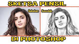 Cara membuat Sketsa Pensil - Pencil sketch di Photoshop screenshot 5