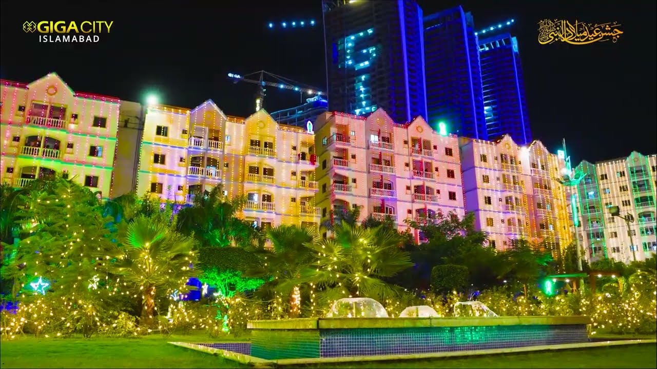 12th Rabi-ul-Awal Decorations at Giga City, Islamabad