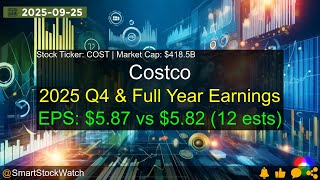 Costco (COST|$418.5B) - 2025 Q4 & Full Year Earnings Analysis