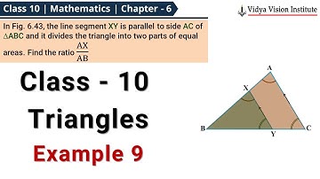 Triangles - Example 9 🌟 Class 10 Maths Chapter 6 🌟 CBSE, NCERT 🎯