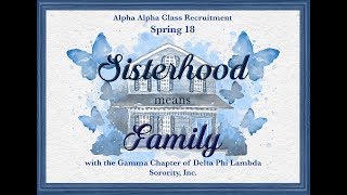 Recruitment Spring 18: Alpha Alpha Class (GSU Delta Phi Lambda)