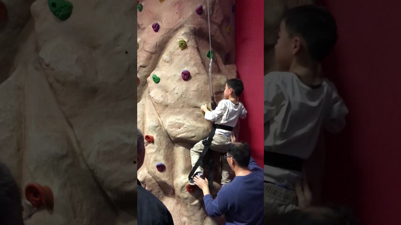 Braydon birthday rock climbing