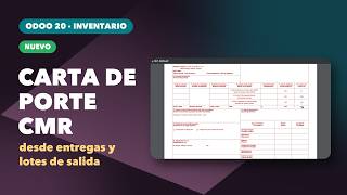 @Odoo 20 Inventory: CMR Consignment Note Guide