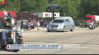 Community gathers to honor White Oak soldier on his final journey home
