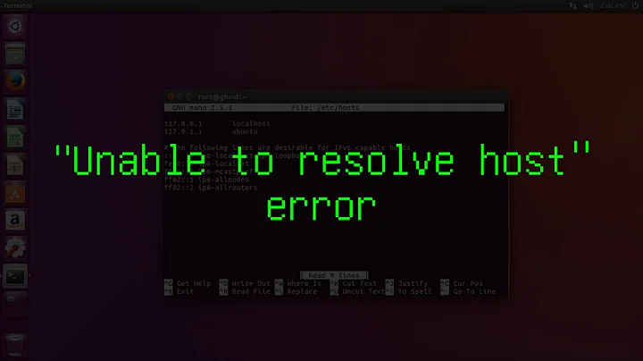 "Unable to resolve host" error