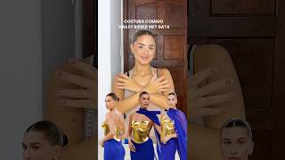 COSTURA COMIGO? 💙 Meu look favorito do met gala com Hailey Bieber #viral #costura #tutorial #viral