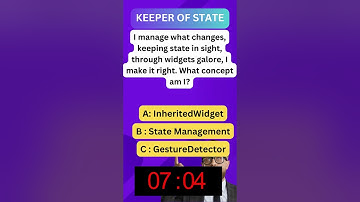 Keeper of State  #flutter #quiz #flutterdev #shots #flutterwithfun #flutterui