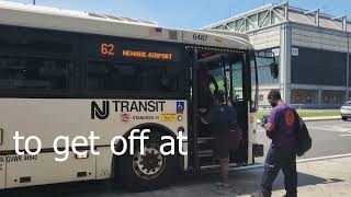 EWR Newark Liberty airport Terminal A to AirTrain station feat. shuttle bus transfers