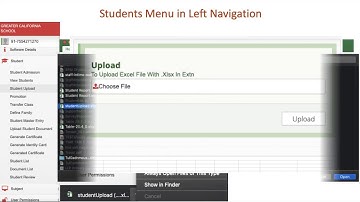 Upload Staff and Student in school management software in bulk using Excel