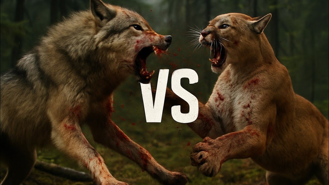 Lobo Vs Puma: Solo Uno Puede Dominar el Bosque