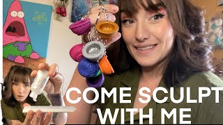Come and sculpt with me! Colander keychains + resin!!