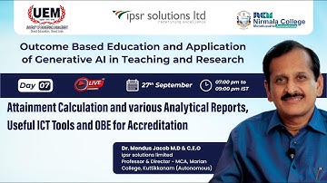 Day 07 | OBE and Application of Generative AI in Teaching and Research | Nirmala College | UEM