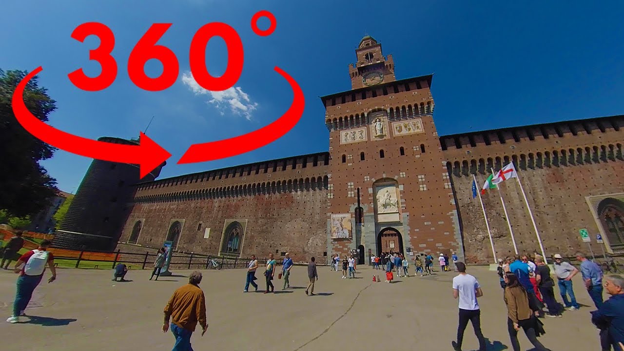 Walking in Castello Sforzesco Milano | 360 VR Experiences & Adventures