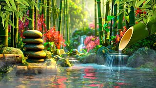 Tranquil Water Fountain and Bird Song 🎹 Relaxing Piano Music for Stress Relief, sleep, spa