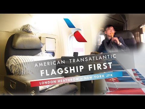 Transatlantic FLAGSHIP FIRST CLASS on American Airlines 777-300ER from London to New York JFK AA105