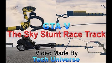 EPIC Sky Stunt Race Track GTA V MODS (Menyoo Object Spooner)
