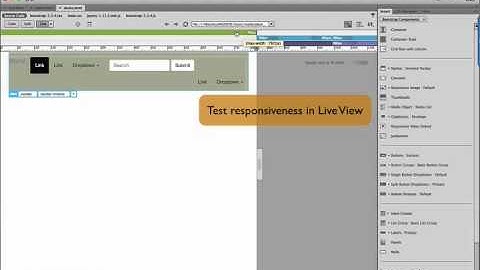 Dreamweaver CC 2015: Test responsive behavior in Live View