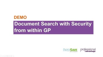 PaperSave Document Search with Security from within Microsoft Dynamics GP